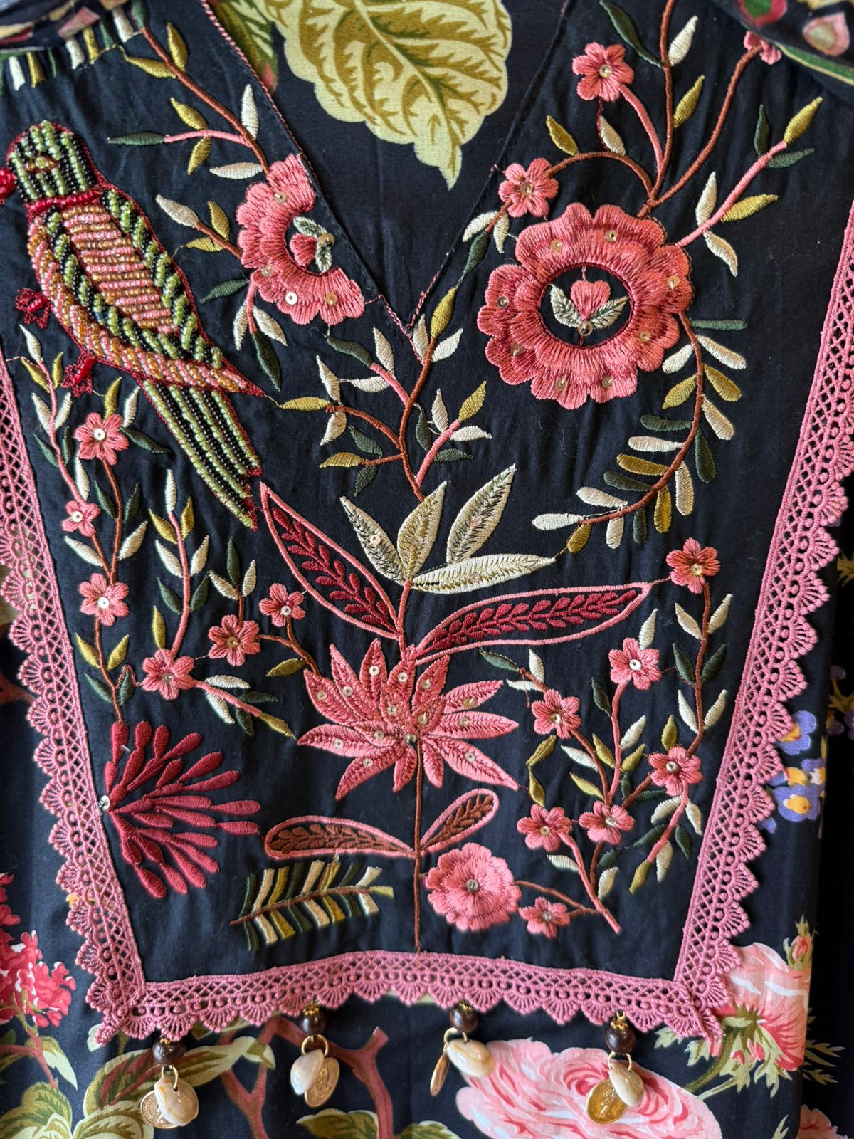 Pigeon Embroidered Suit set