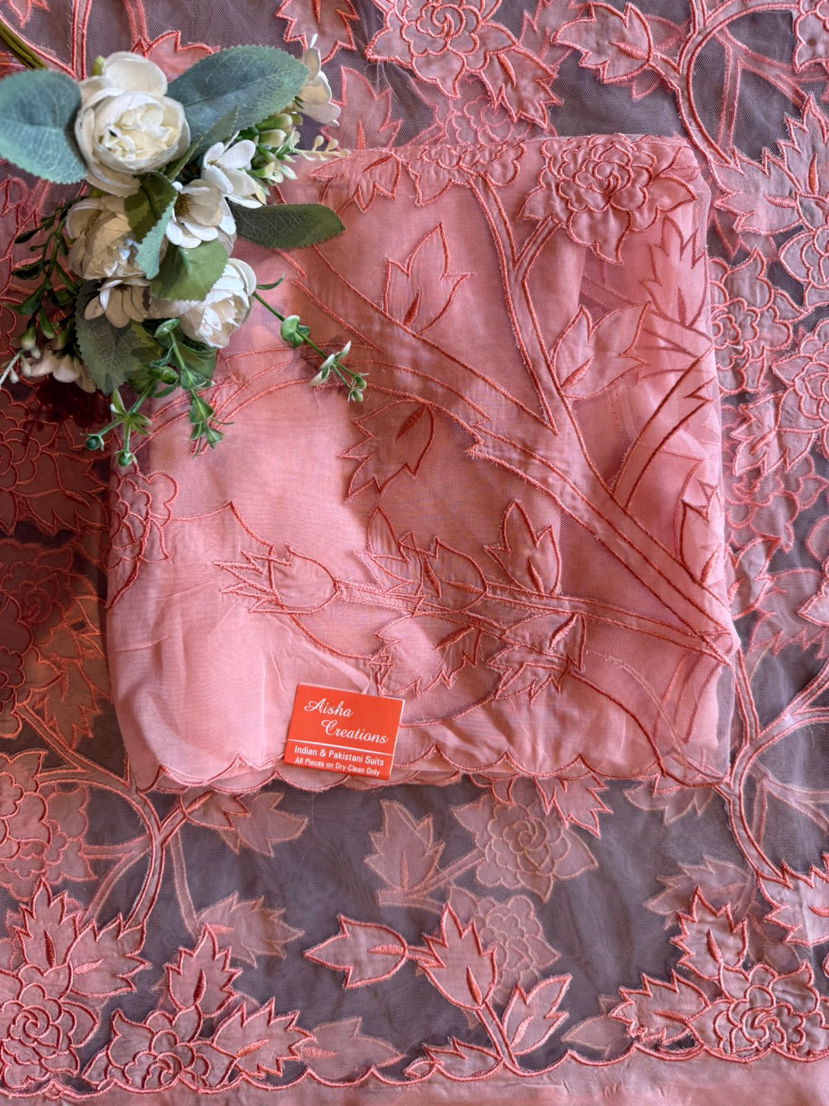 Soft organza unstitched Kurta