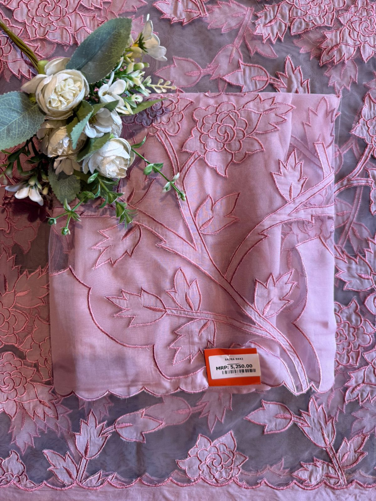 Soft organza unstitched Kurta