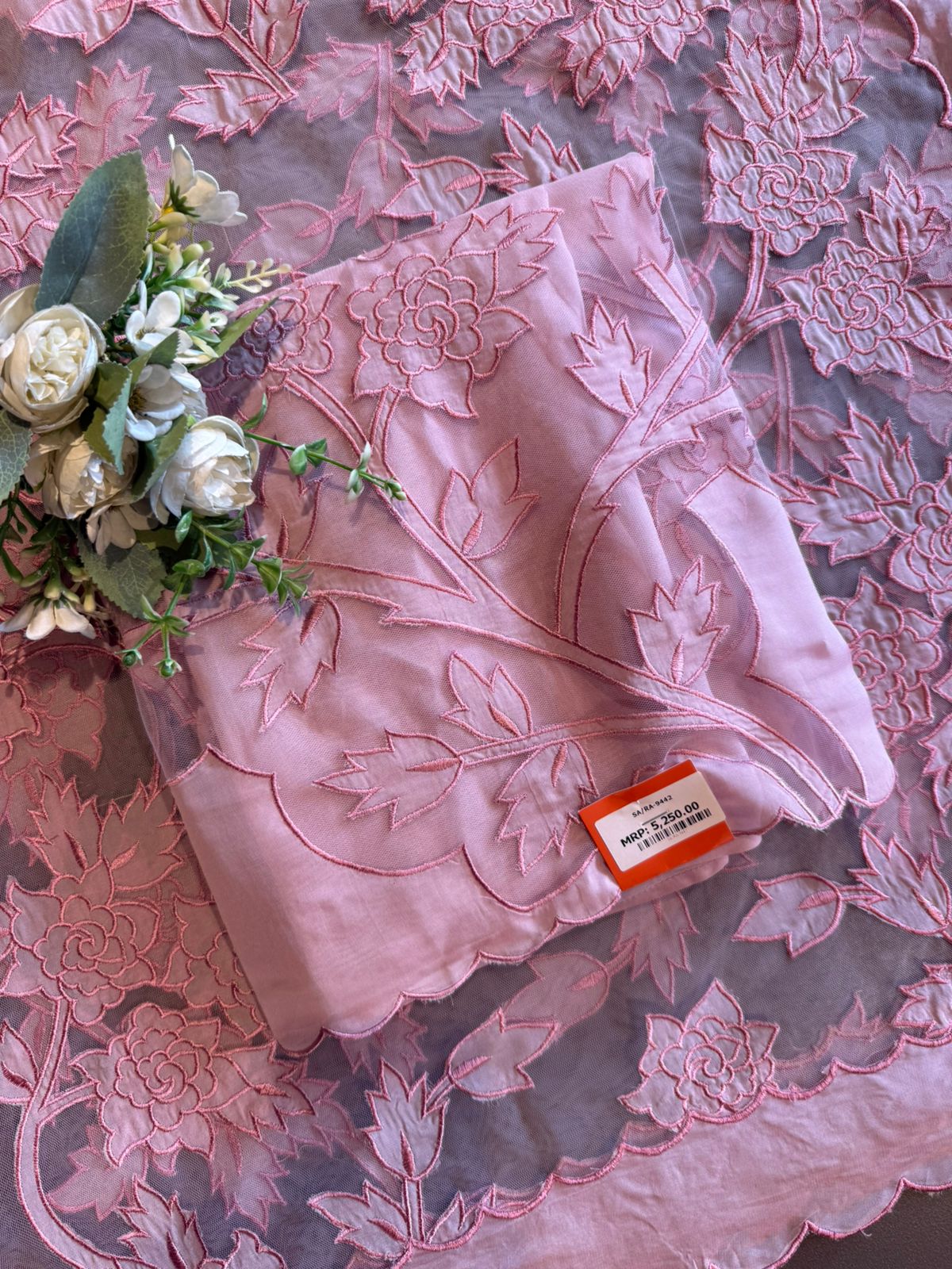 Soft organza unstitched Kurta