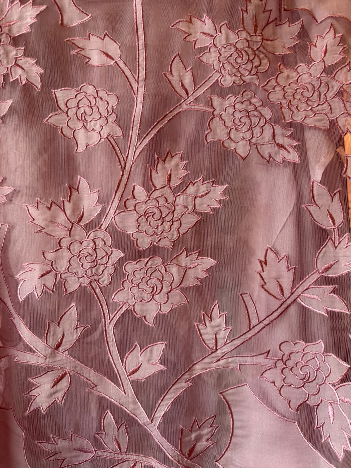 Soft organza unstitched Kurta