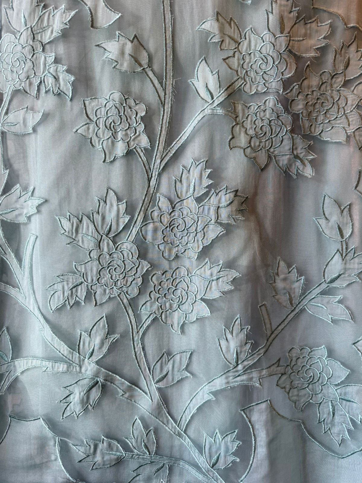 Soft organza unstitched Kurta