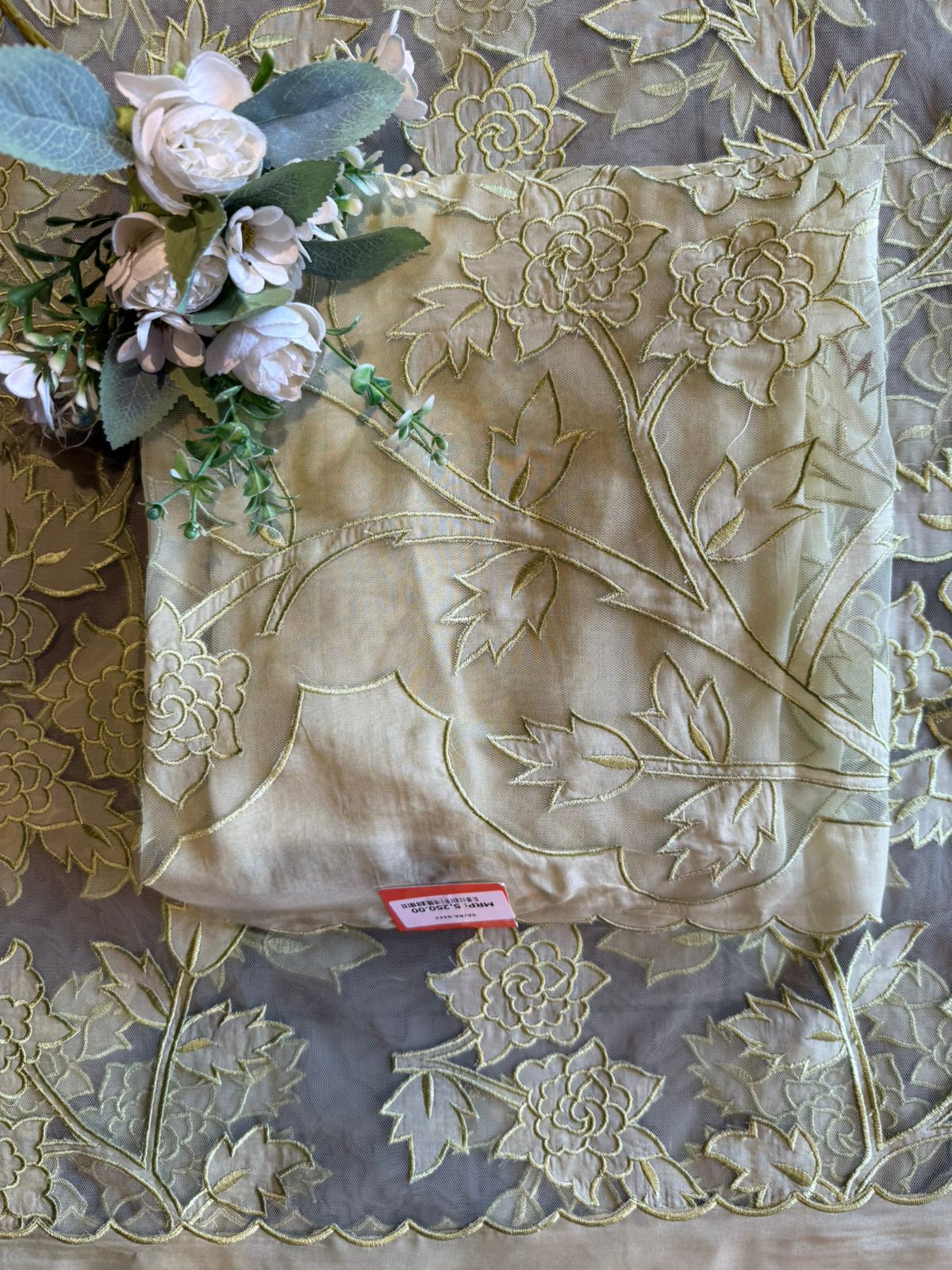 Soft organza unstitched Kurta