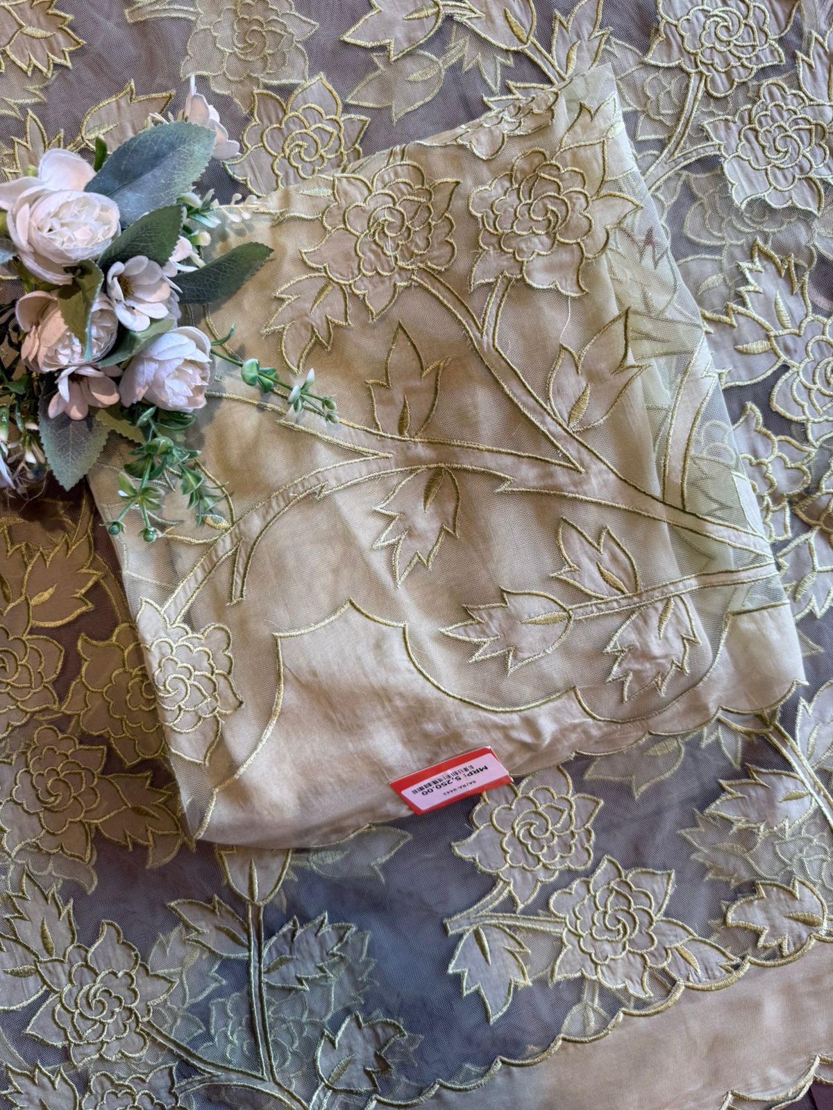 Soft organza unstitched Kurta
