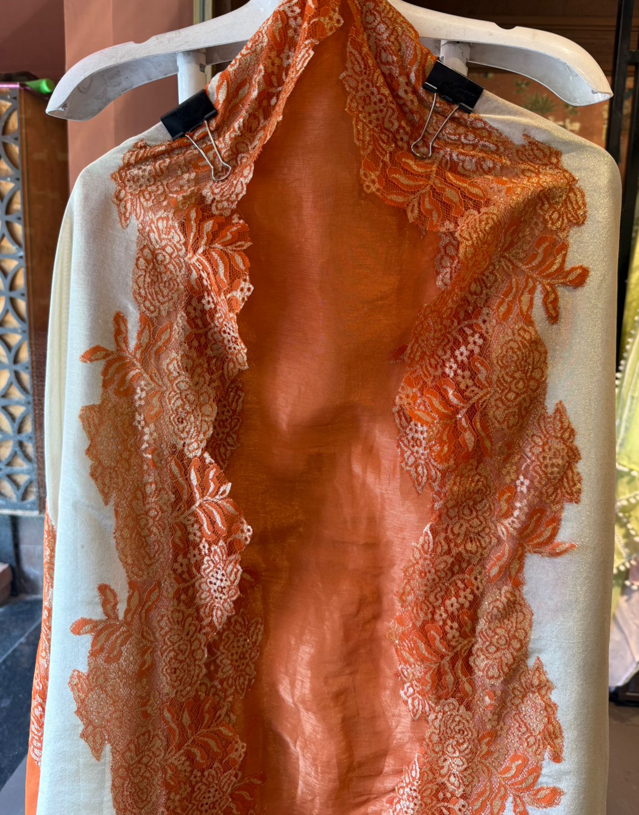 Luxury pure tissue silk suit