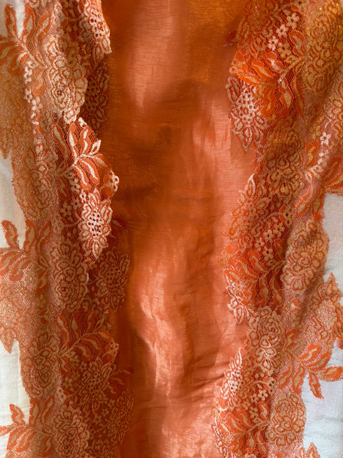 Luxury pure tissue silk suit