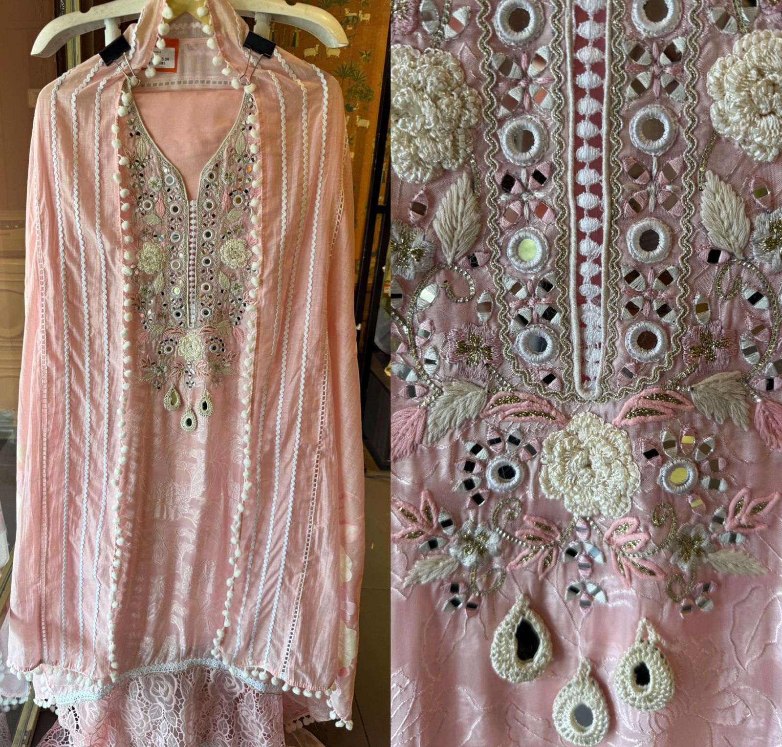 Embroidered Unstitched suit Set