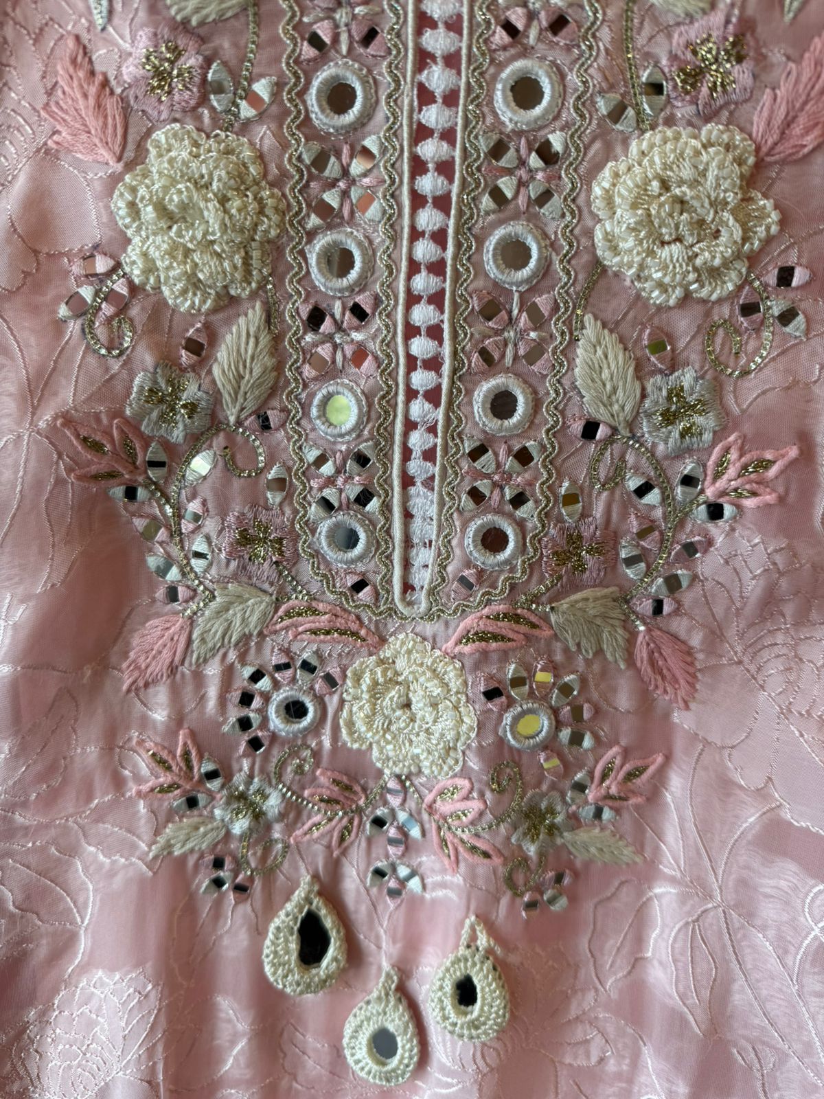 Embroidered Unstitched suit Set