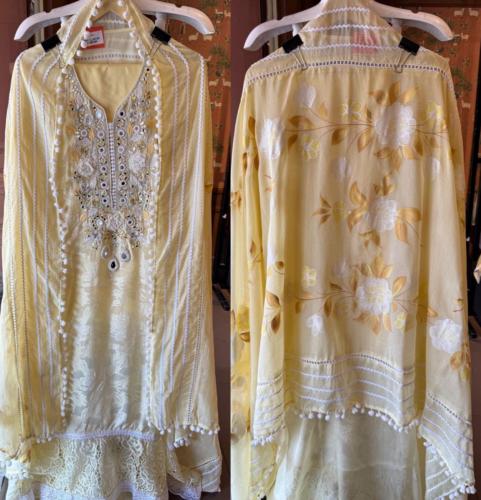 Embroidered Unstitched suit Set