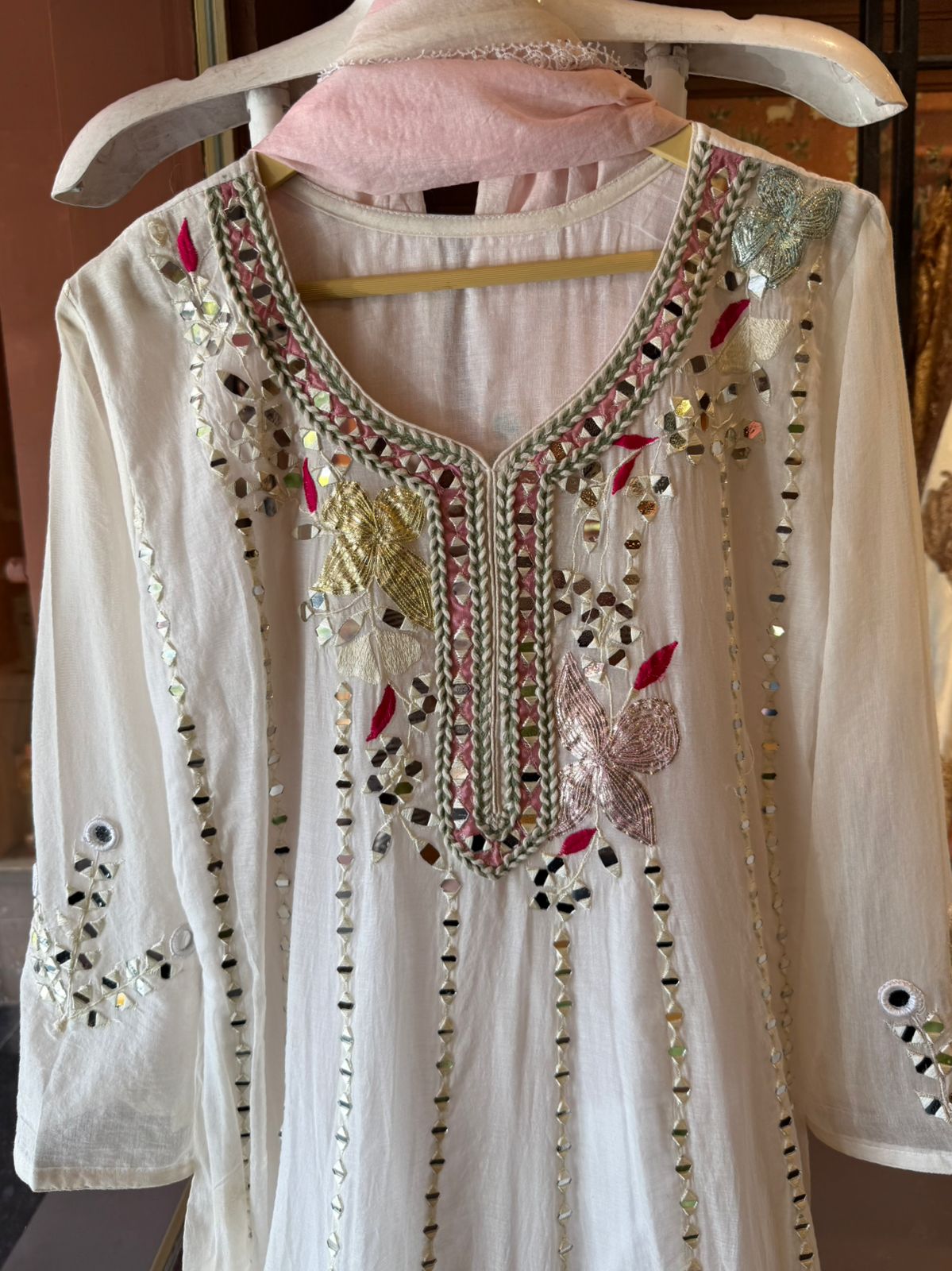 Multicolor Embroidered Festive Readymade Suit