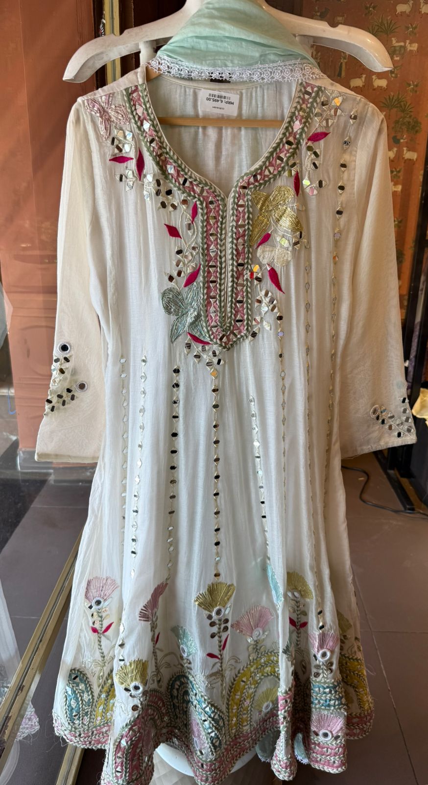 Multicolor Embroidered Festive Readymade Suit