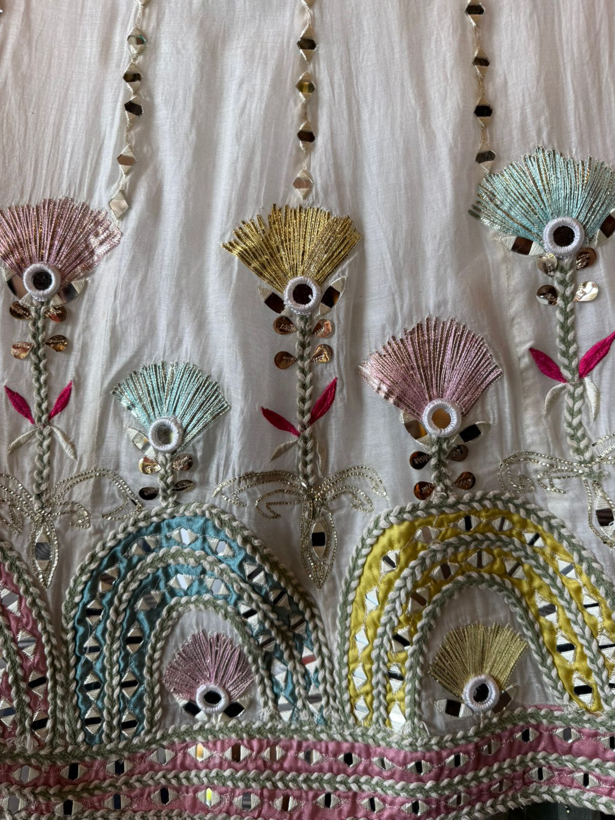 Multicolor Embroidered Festive Readymade Suit