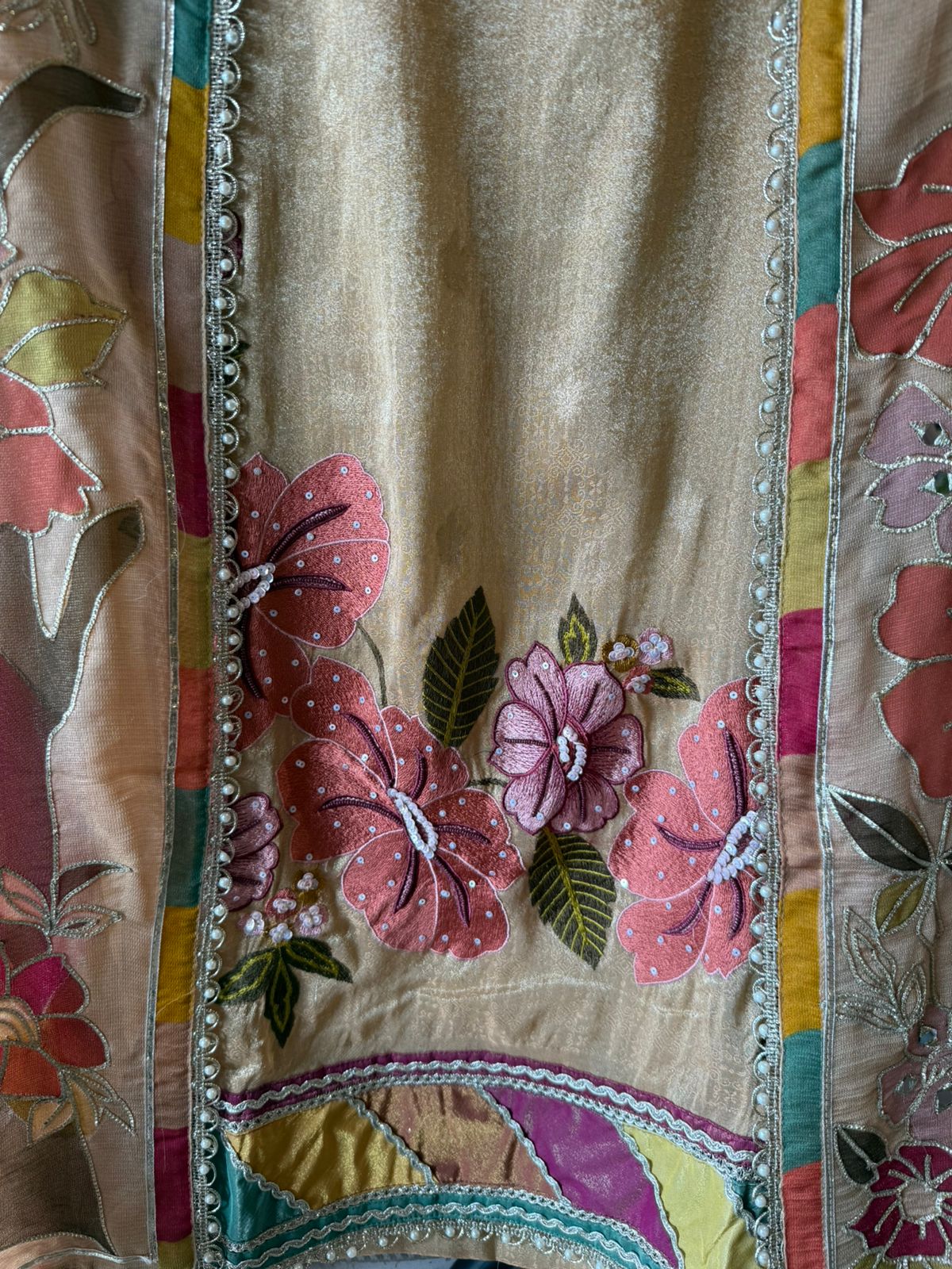 Champagne Royale Sippi Embroidered Elephant Designer Suit