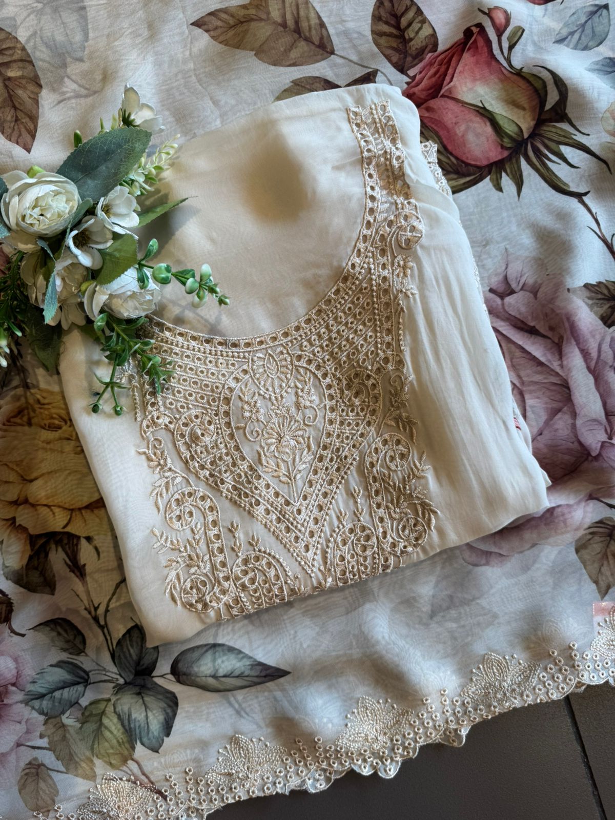 Organza Unstitched Suit