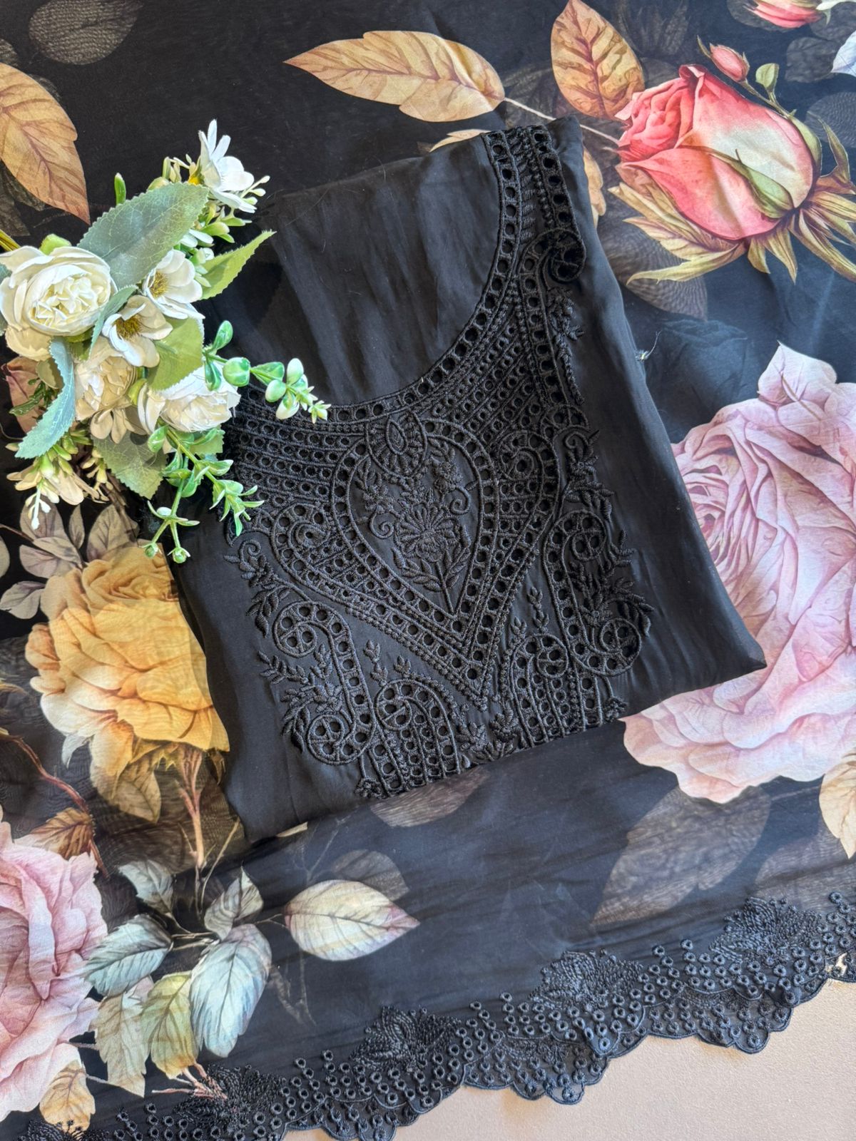 Organza Unstitched Suit