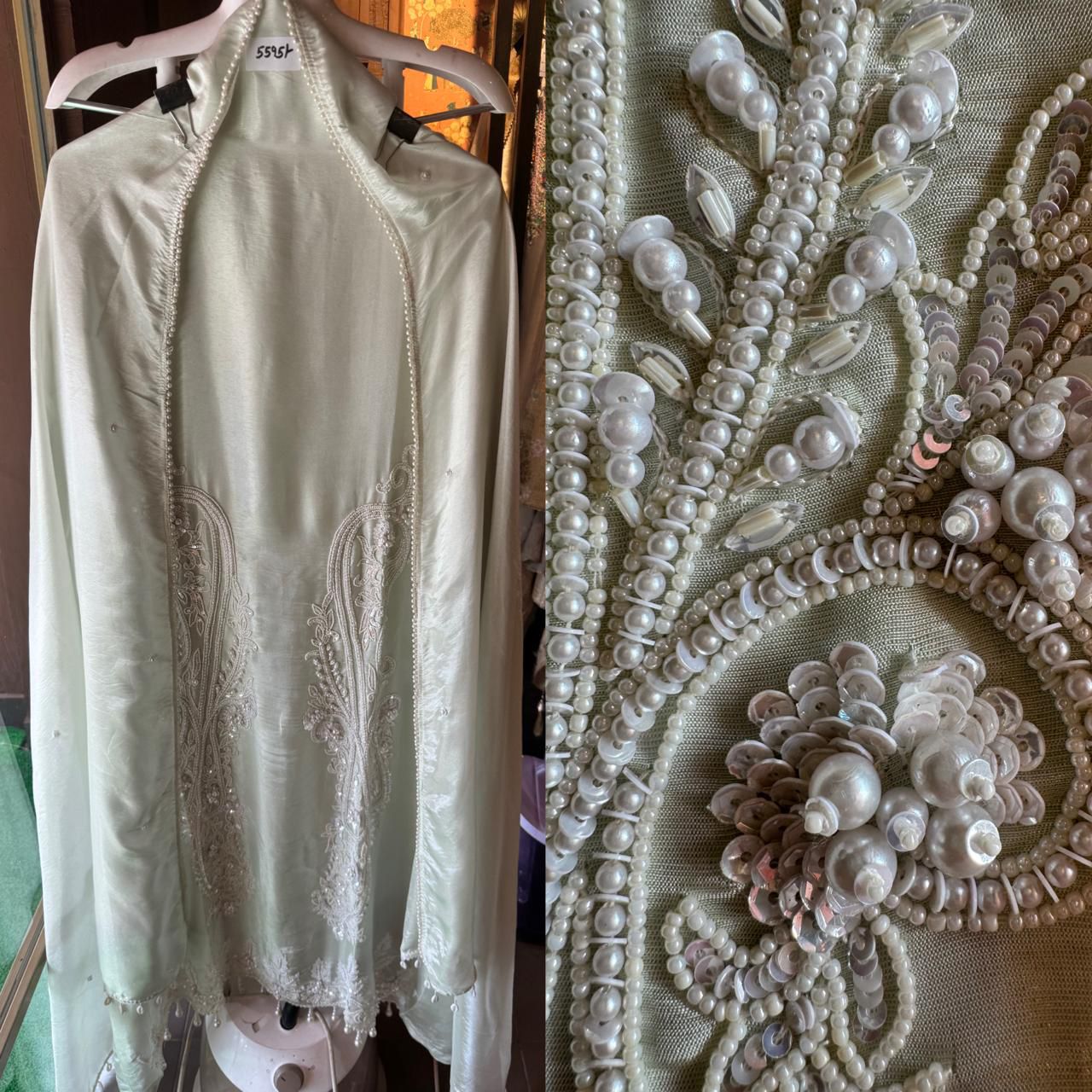 Pure shimmer tissue unstitched Pakistani Suit