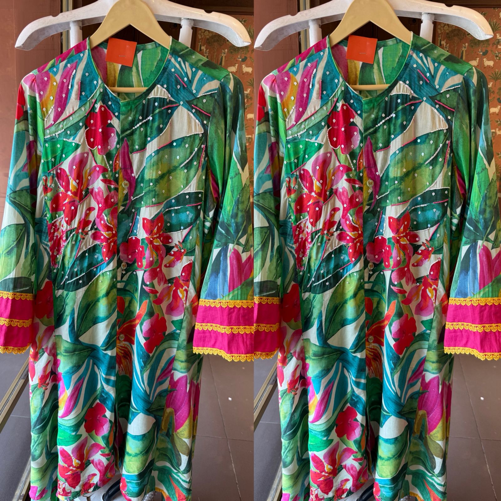Tropical Floral Printed Kurta
