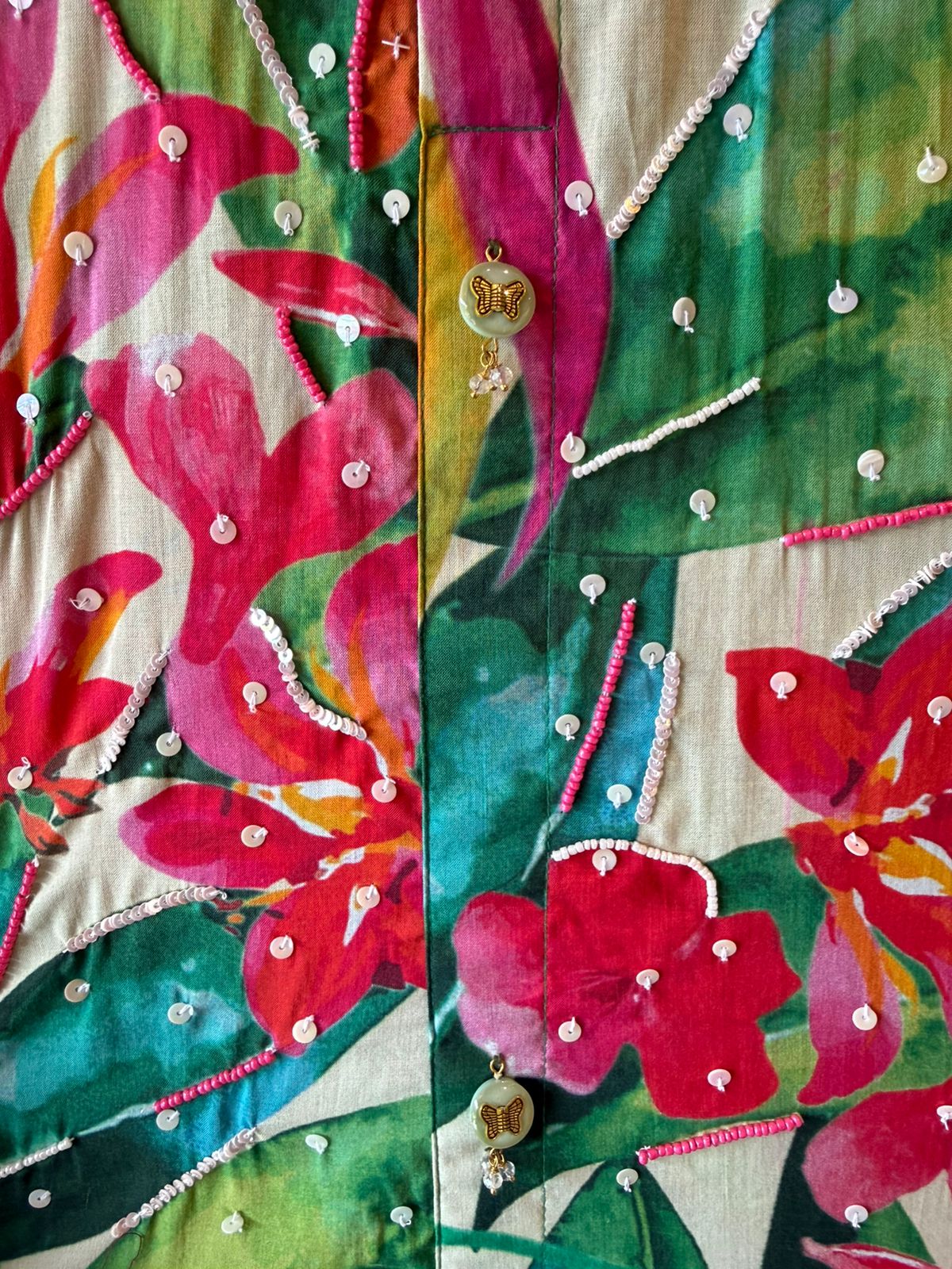 Tropical Floral Printed Kurta