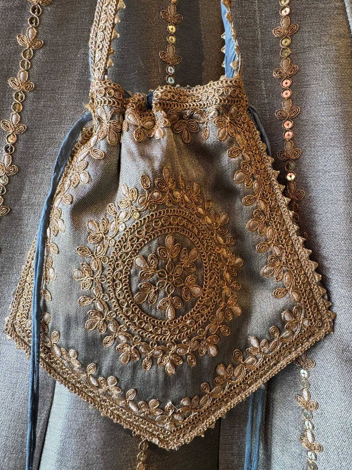 Anarkali suit in Giraffe tissue fabric