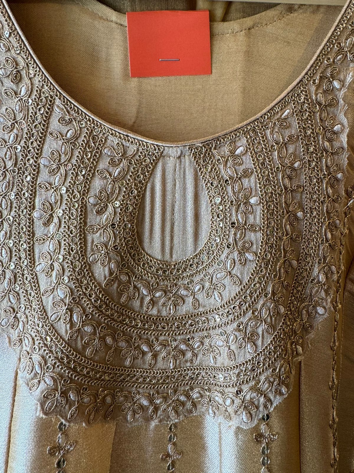 Anarkali suit in Giraffe tissue fabric