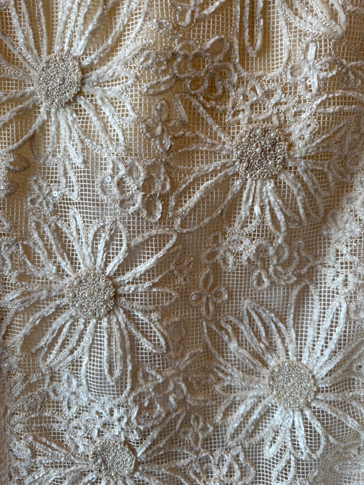 Off-White Floral Embroidered Statement Kurta