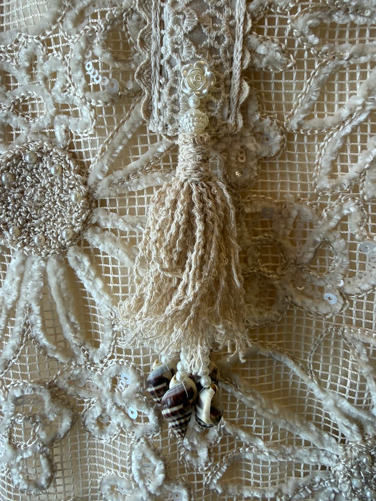 Off-White Floral Embroidered Statement Kurta