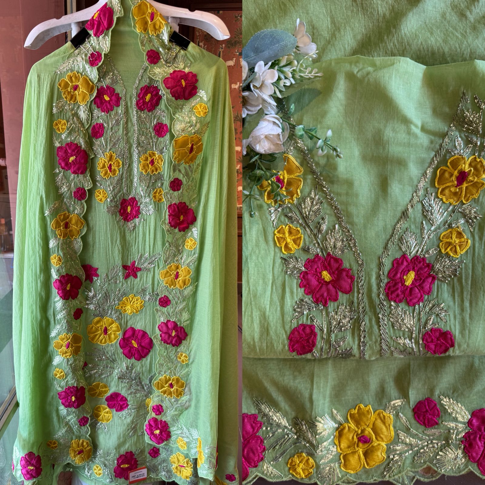 Hand-Embroidered Statement Set