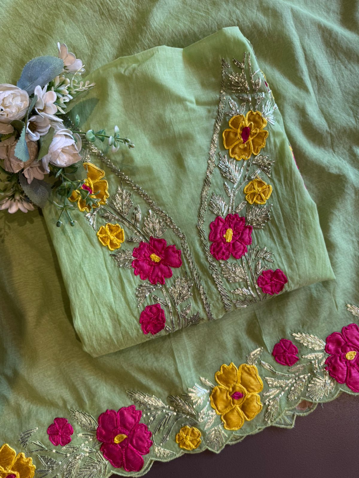 Hand-Embroidered Statement Set