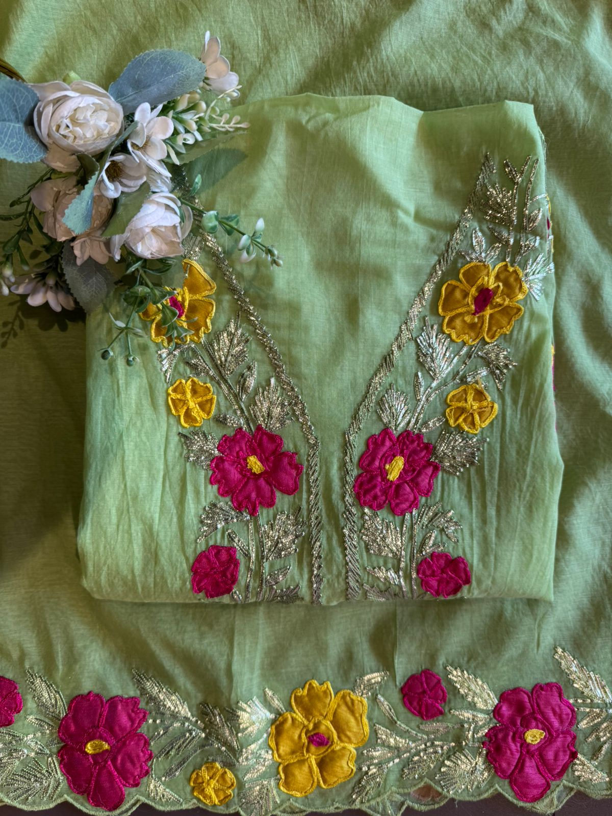 Hand-Embroidered Statement Set