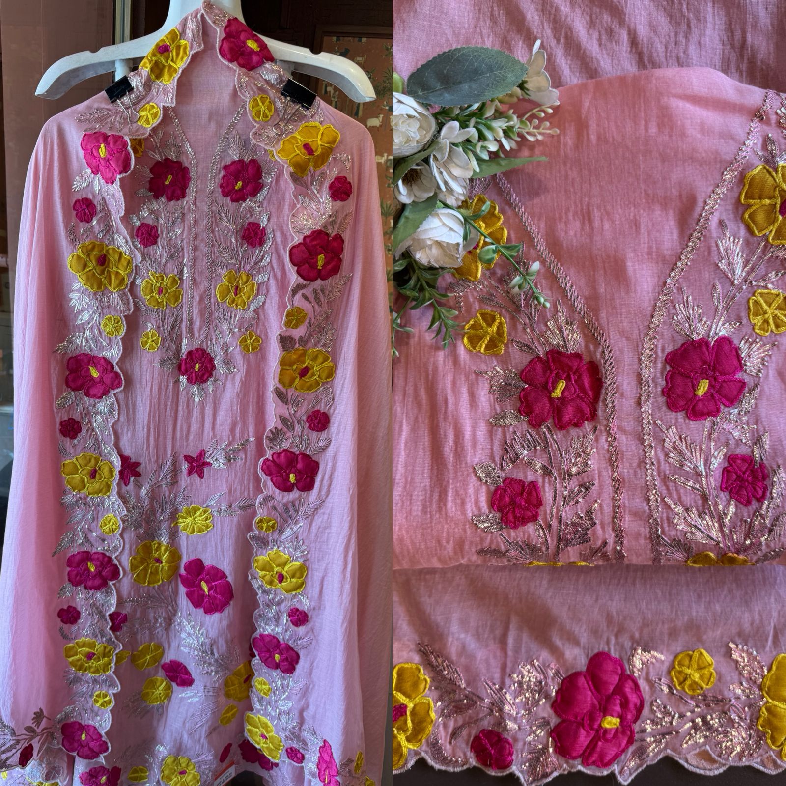 Hand-Embroidered Statement Set