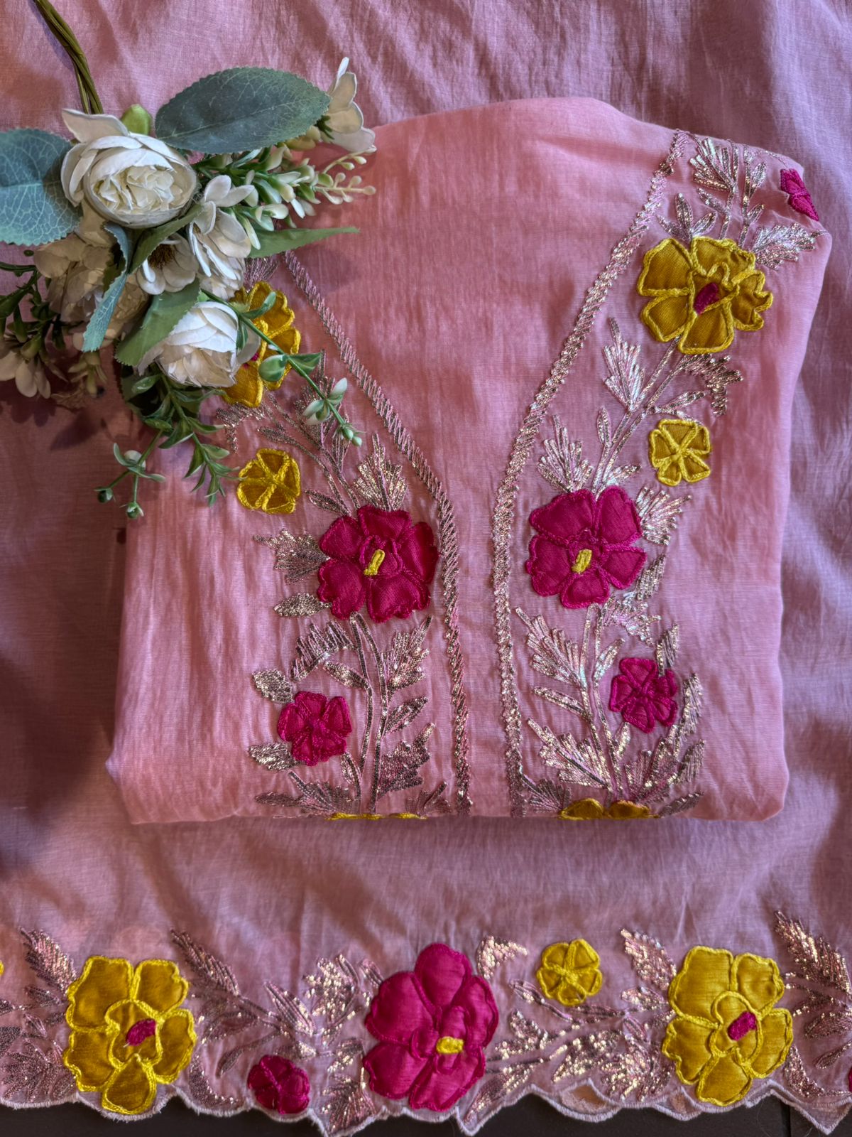 Hand-Embroidered Statement Set