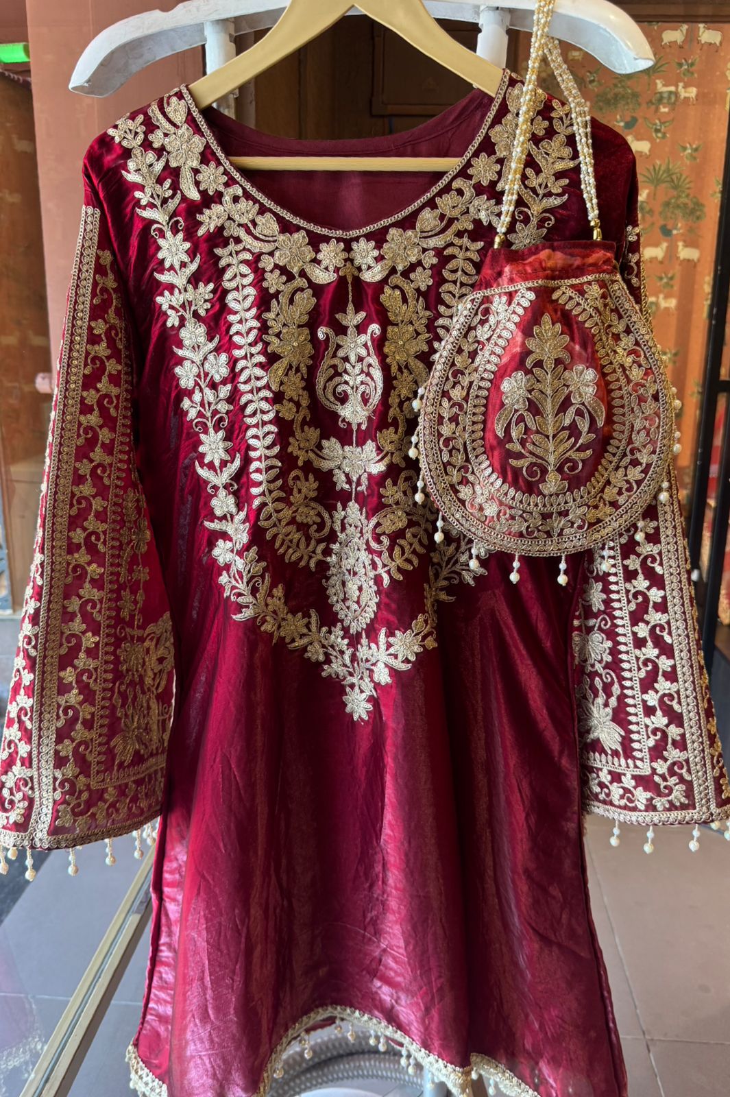 Royal Zari Embroidered Set