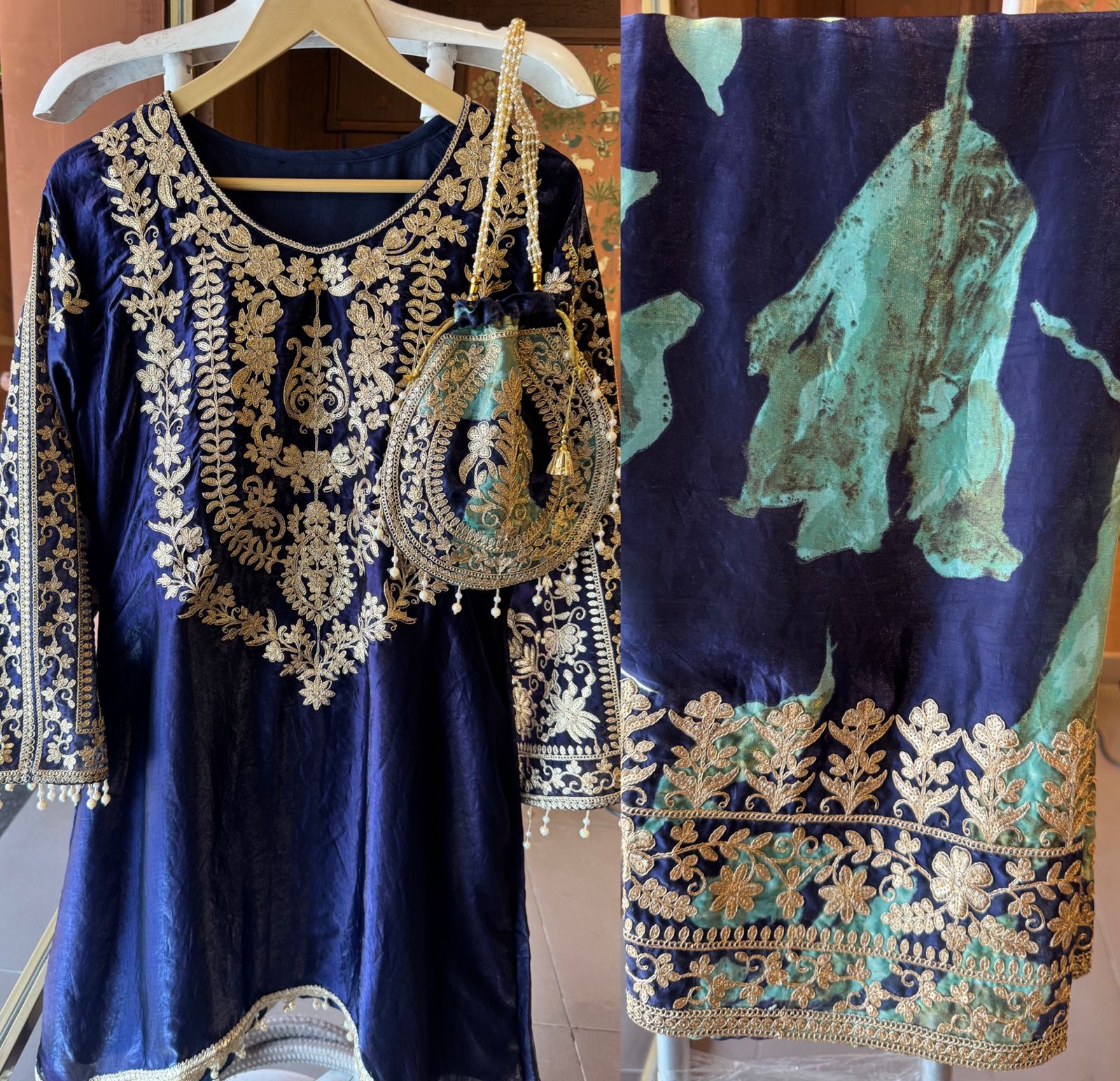 Royal Zari Embroidered Set