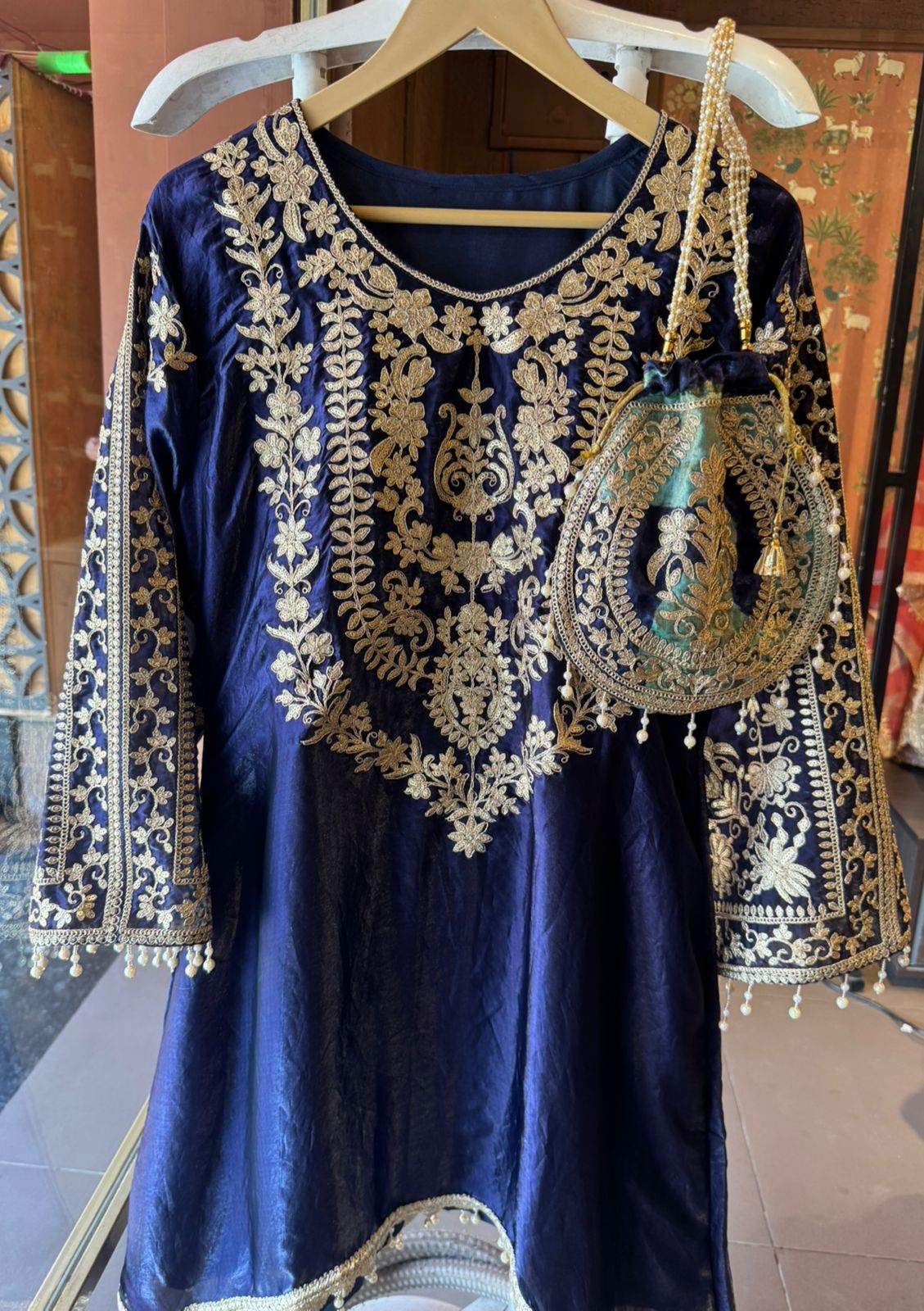 Royal Zari Embroidered Set
