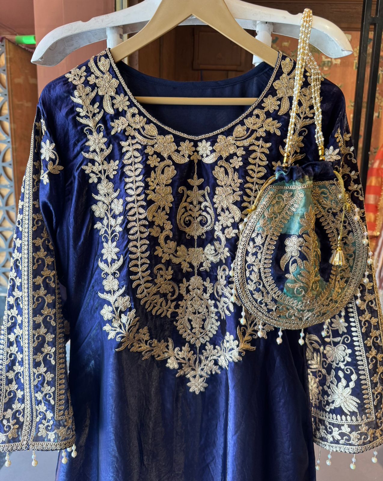 Royal Zari Embroidered Set