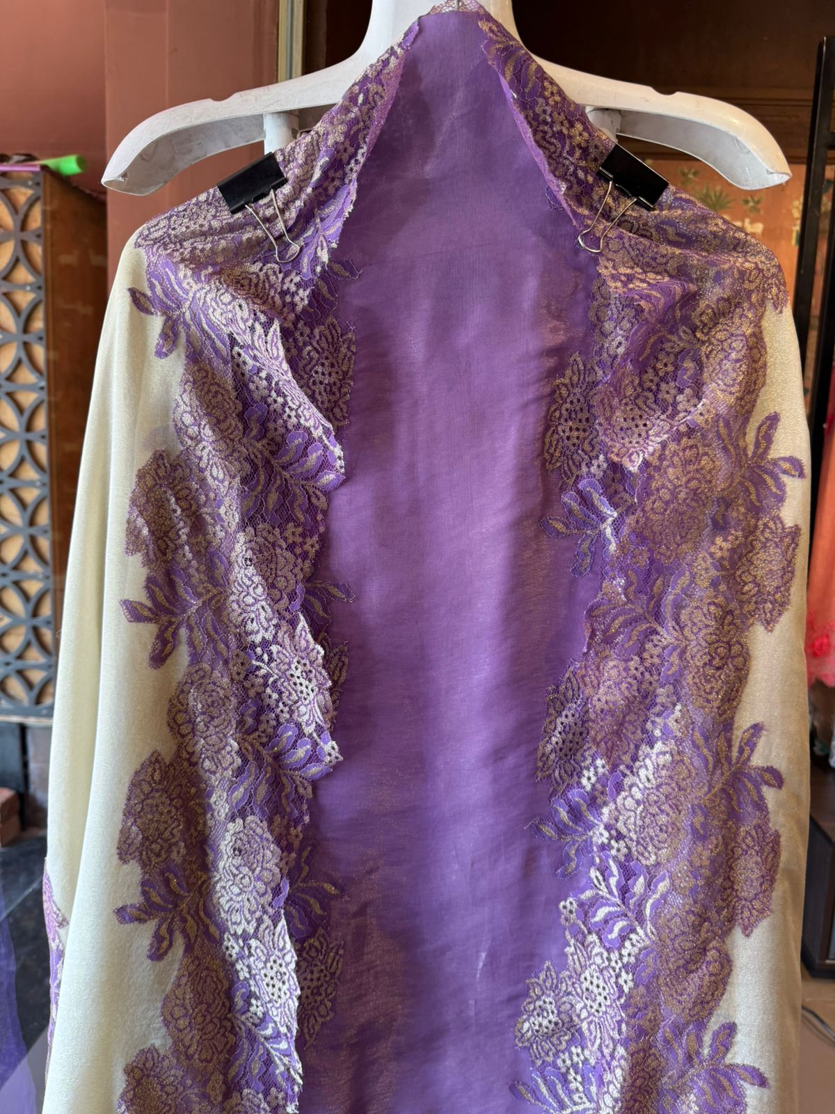 Luxury pure tissue silk suit