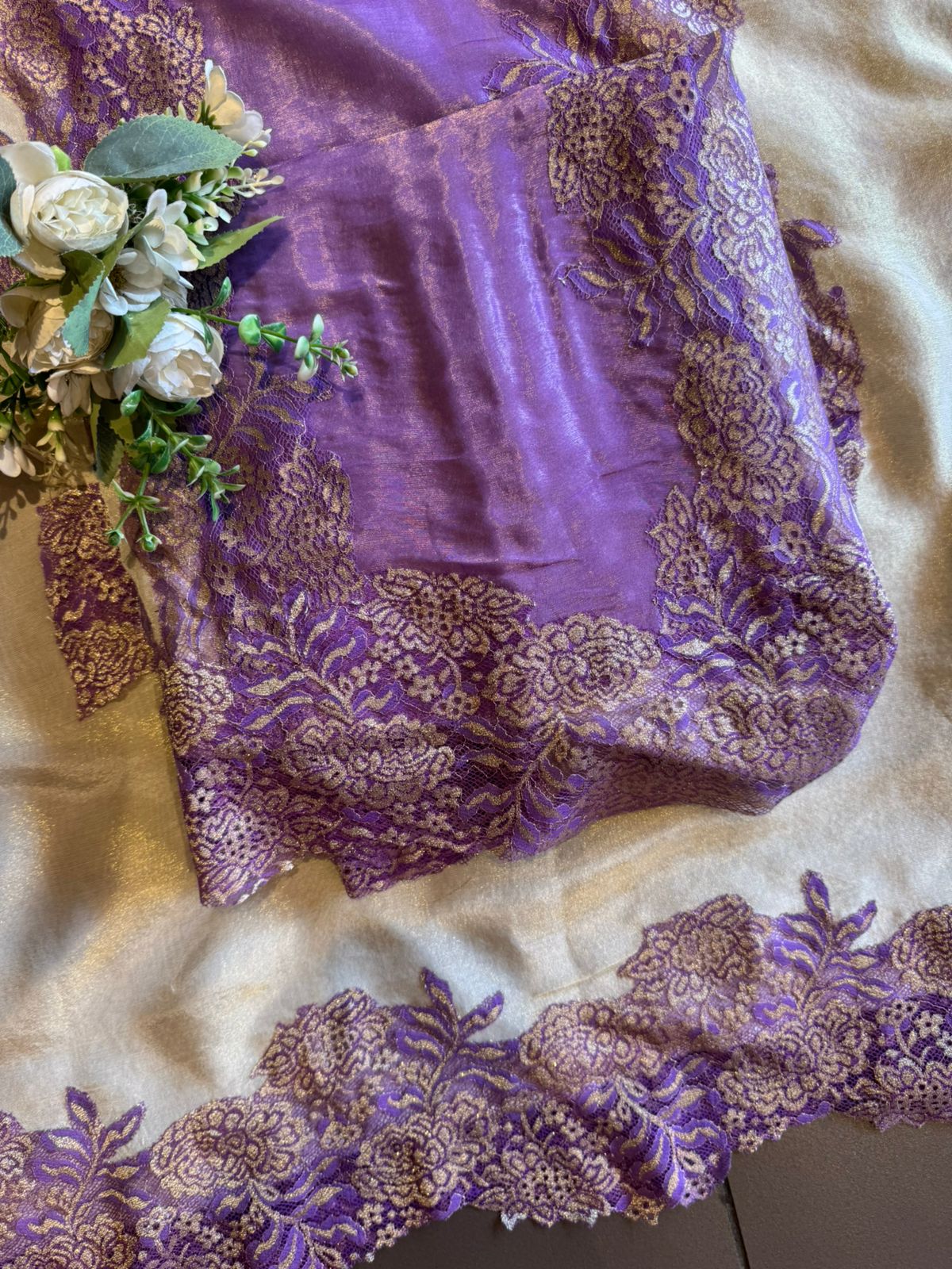 Luxury pure tissue silk suit