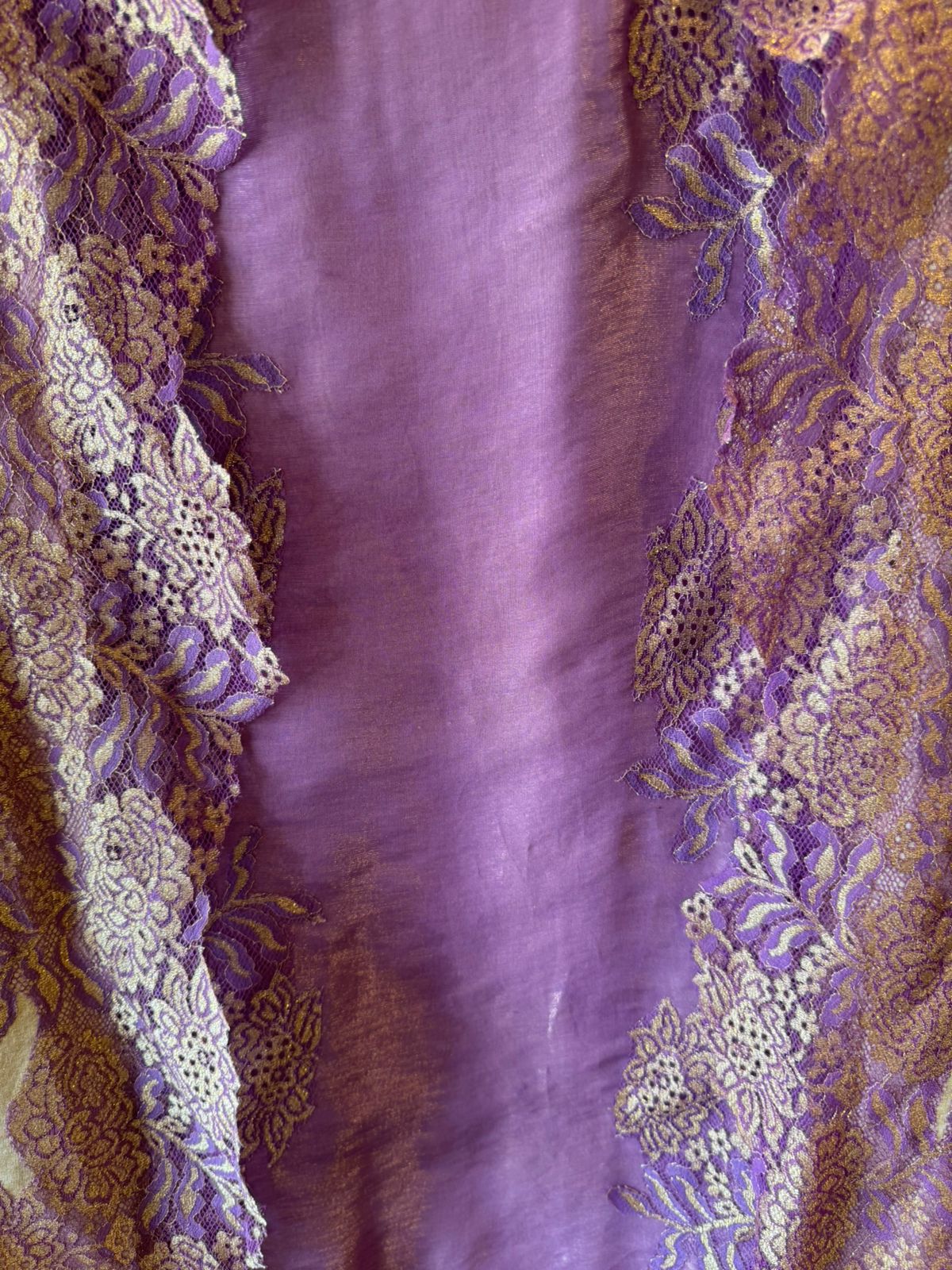 Luxury pure tissue silk suit