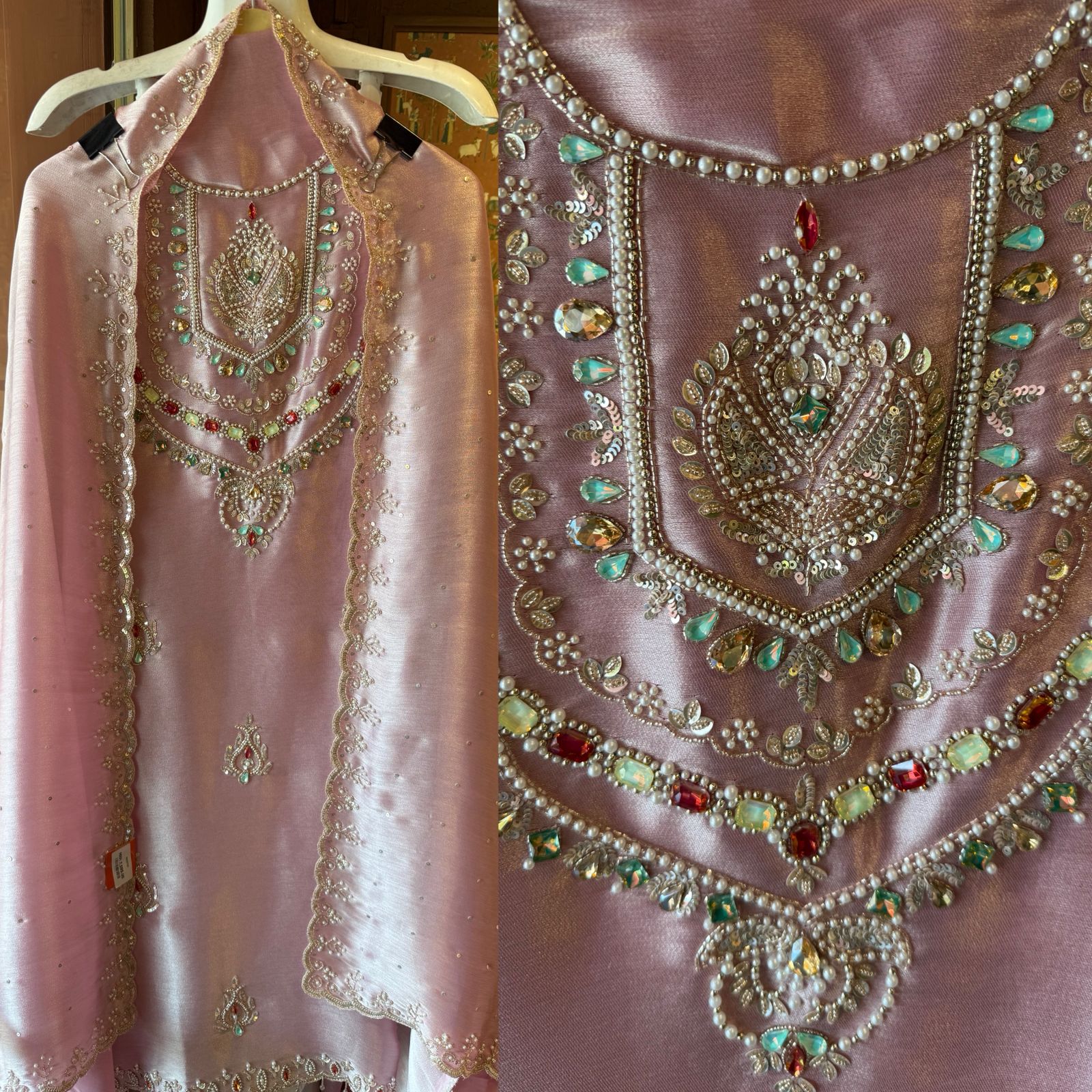 Pearl & Jewel Embellished Luxury Suit