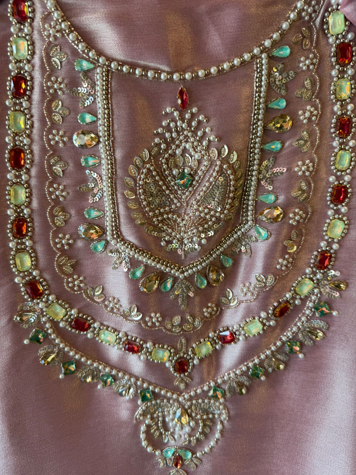 Pearl & Jewel Embellished Luxury Suit