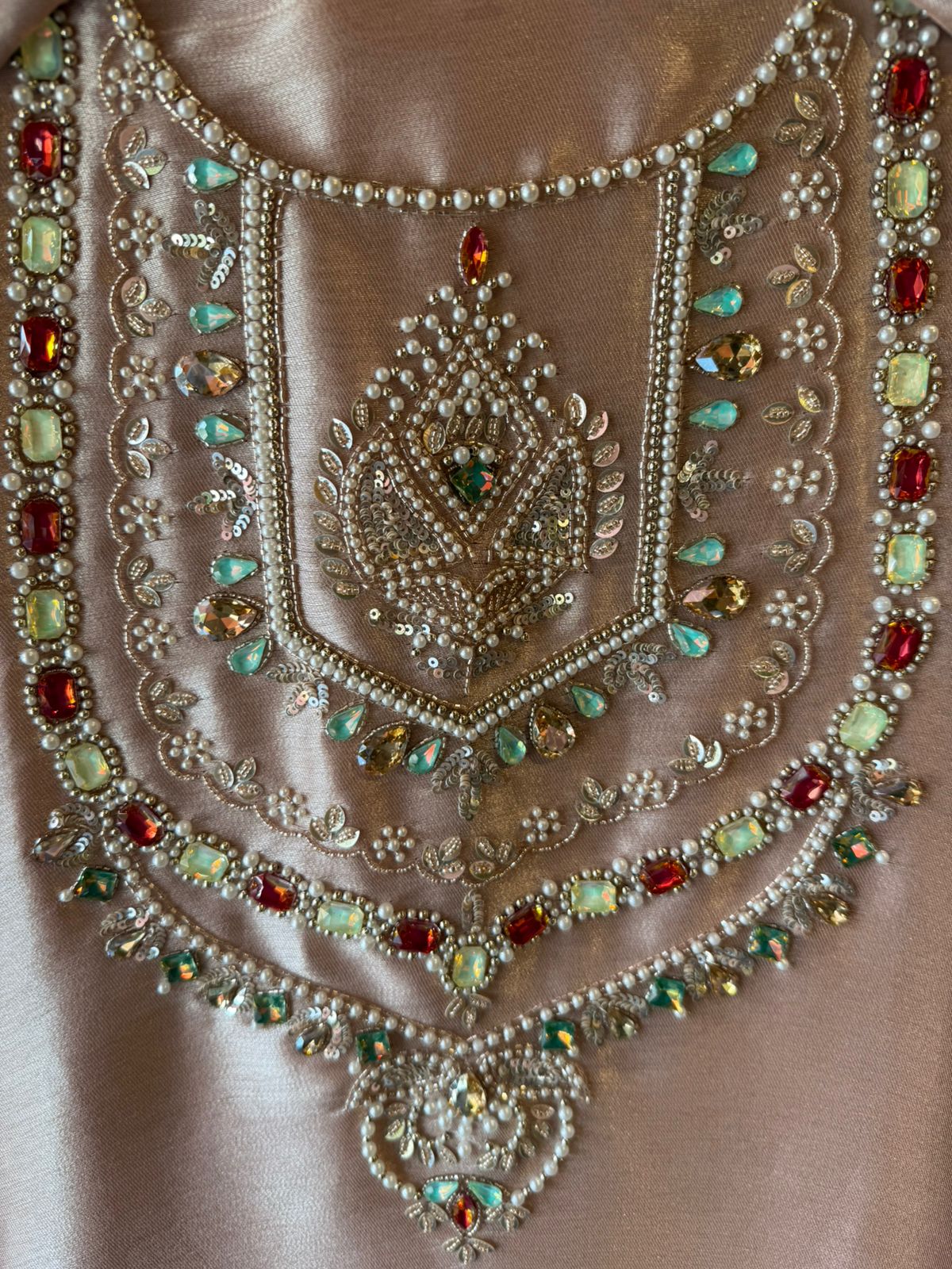 Pearl & Jewel Embellished Luxury Suit