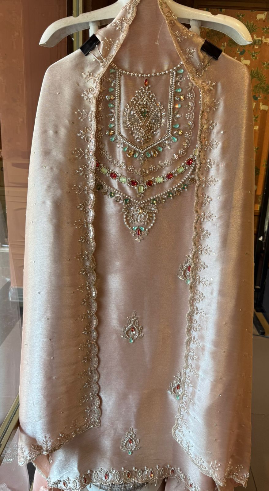 Pearl & Jewel Embellished Luxury Suit