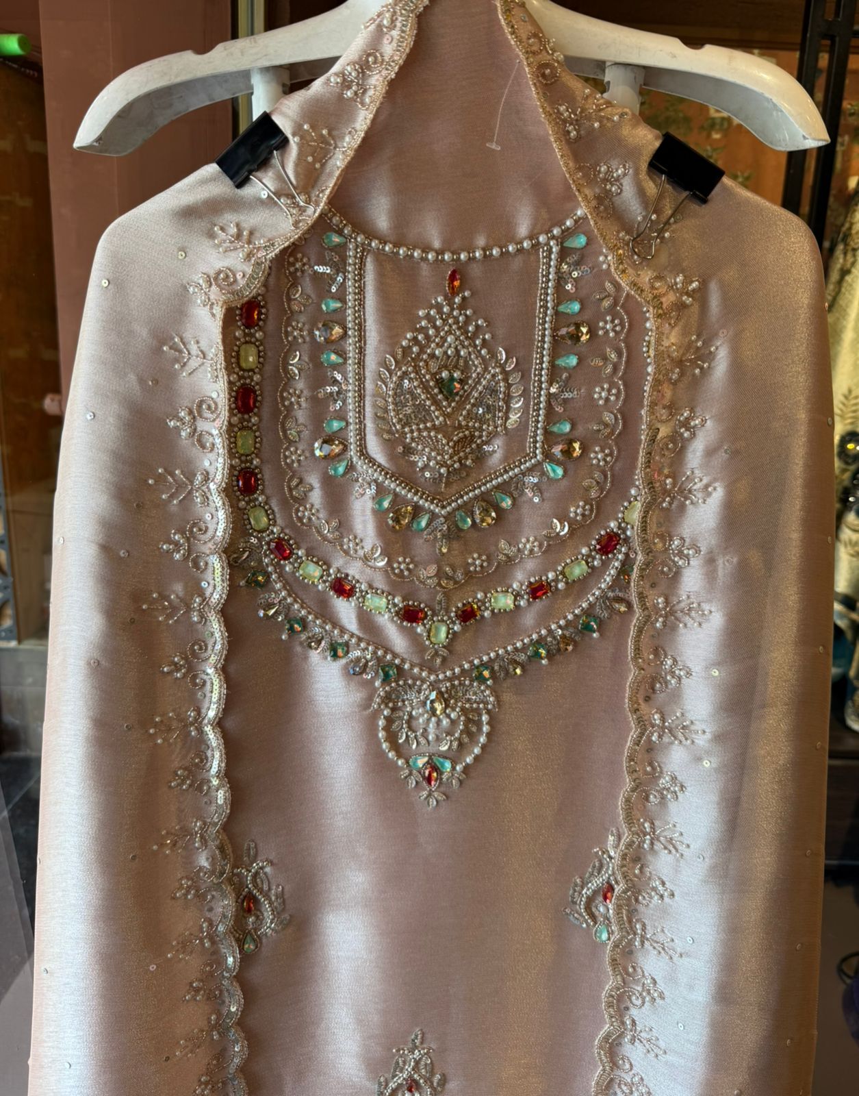 Pearl & Jewel Embellished Luxury Suit