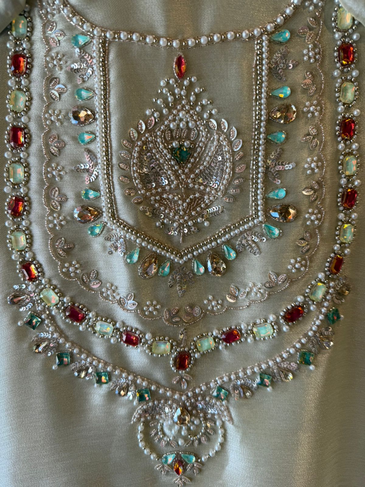 Pearl & Jewel Embellished Luxury Suit