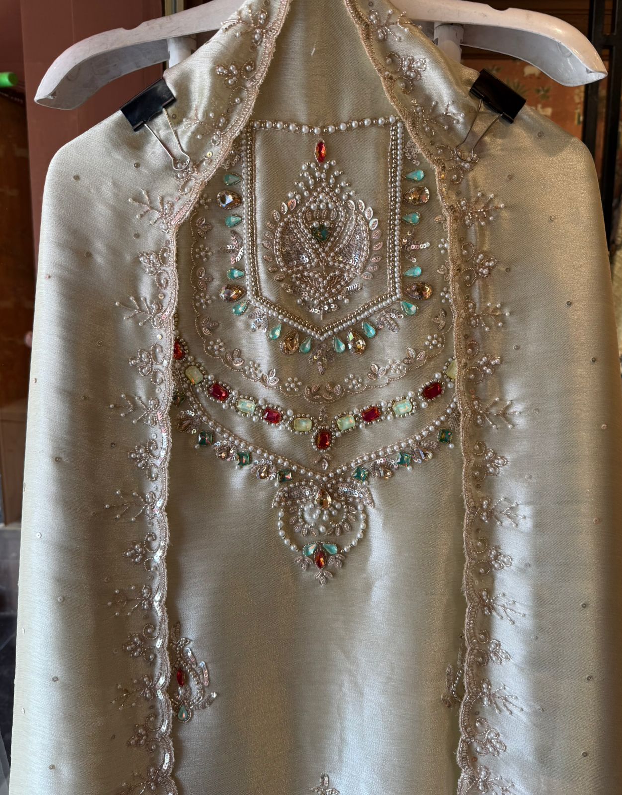 Pearl & Jewel Embellished Luxury Suit