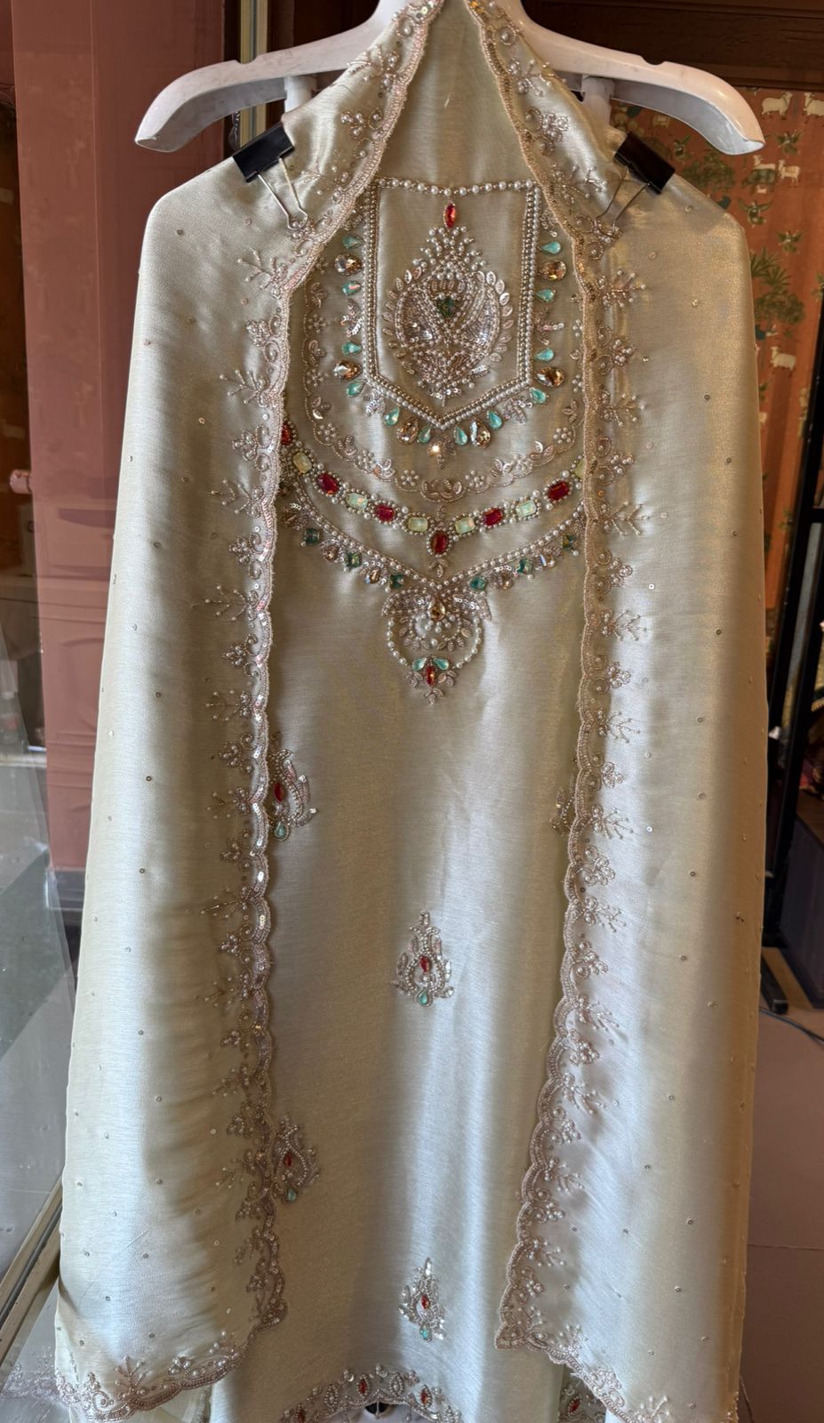 Pearl & Jewel Embellished Luxury Suit