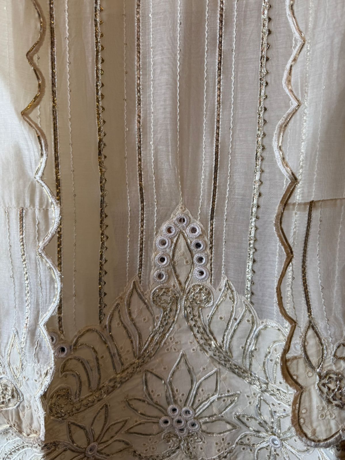 Ivory Elegance Embroidered Set