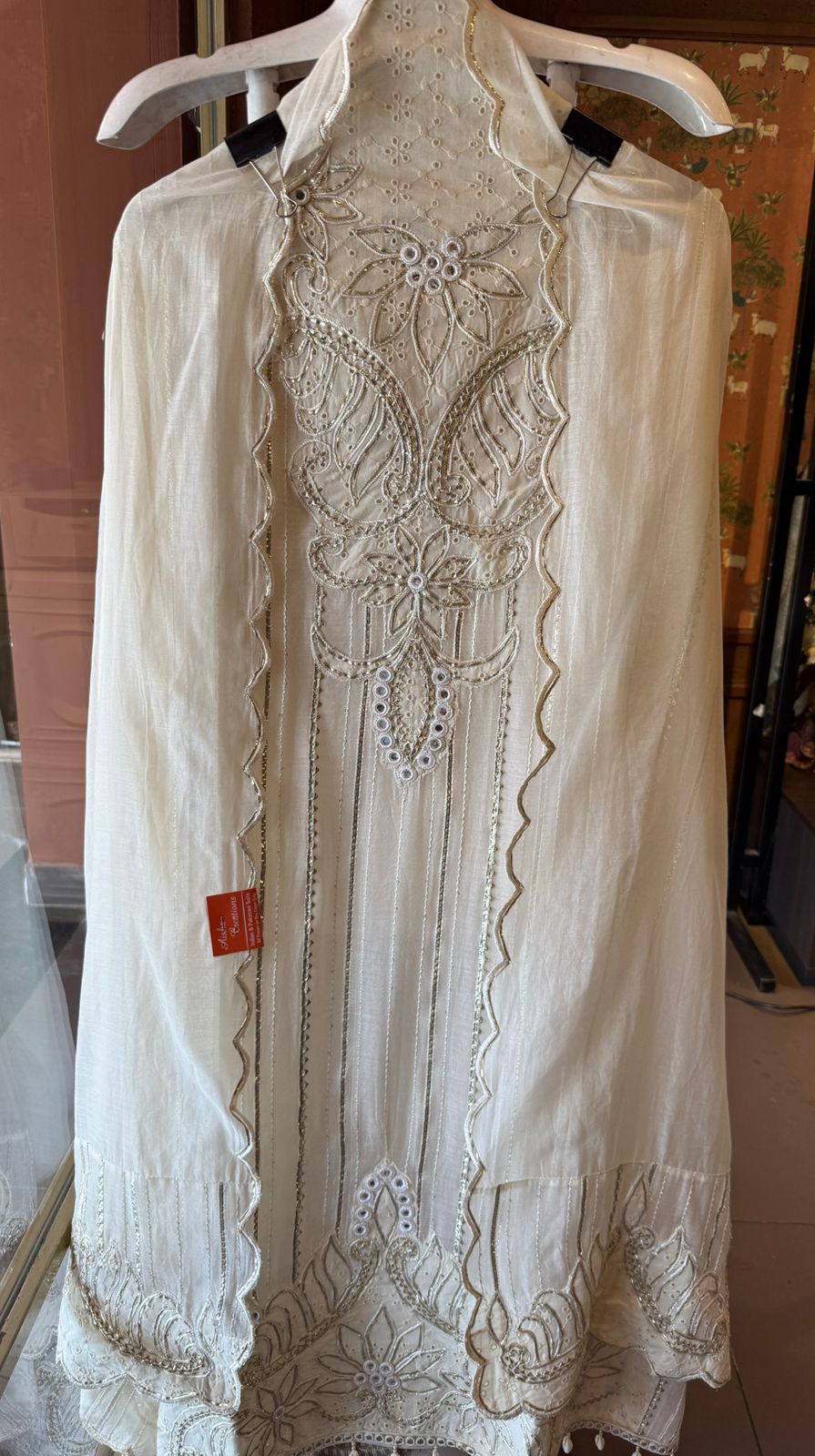 Ivory Elegance Embroidered Set