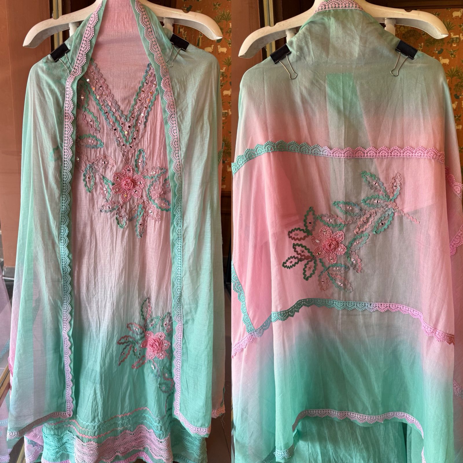 Mul cotton Ombre Suit Set