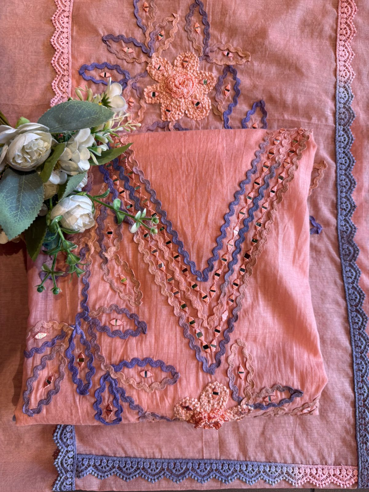 Mul cotton Ombre Suit Set